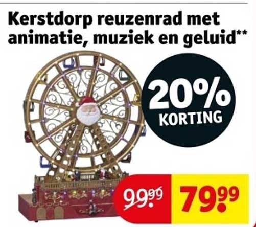 Kerstdorp reuzenrad met animatie, muziek en geluid**