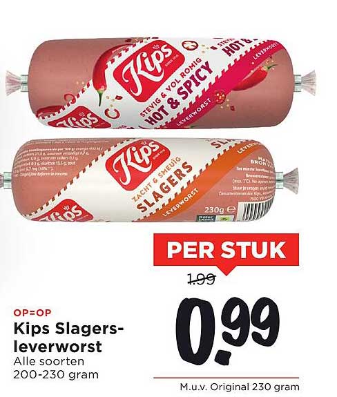 Kips Slagersleverworst