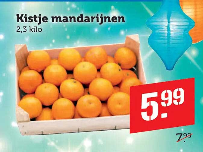 Kistje mandarijnen 2,3 kilo