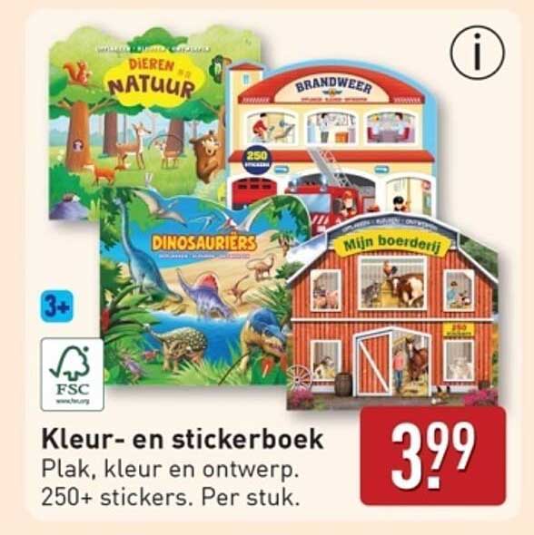 Kleur- en stickerboek