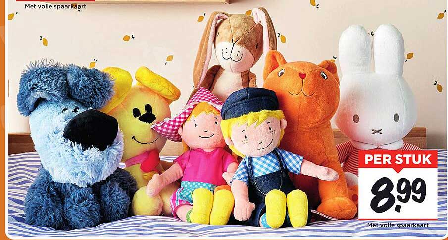 Knuffels per stuk voor €8,99