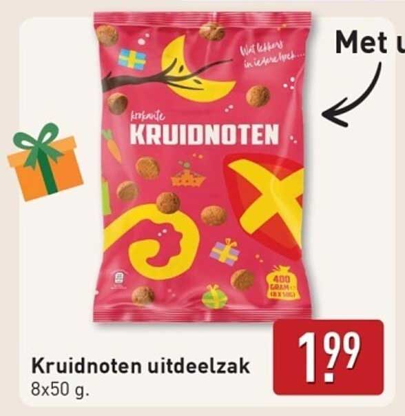 Kruidnoten uitdeelzak 8x50 g