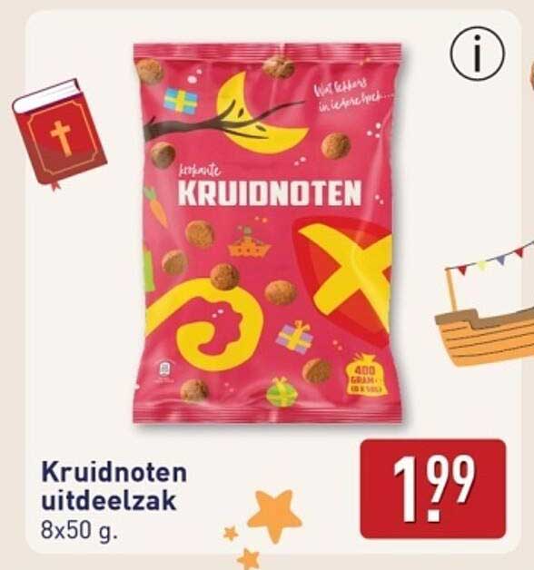 Kruidnoten uitdeelzak 8x50 g