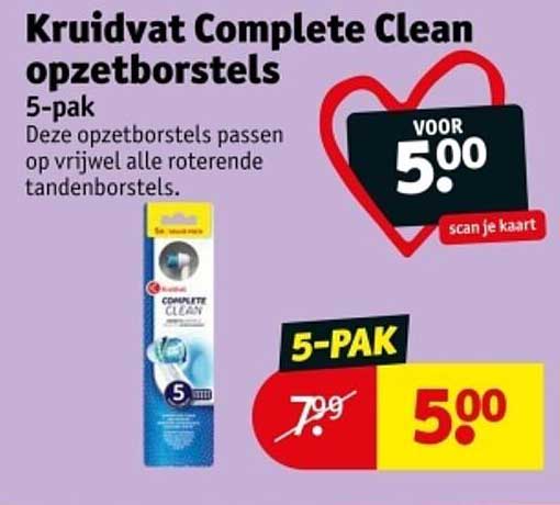Kruidvat Complete Clean opzetborstels 5-pak