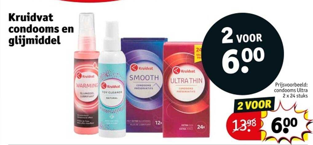 Kruidvat condooms en glijmiddel