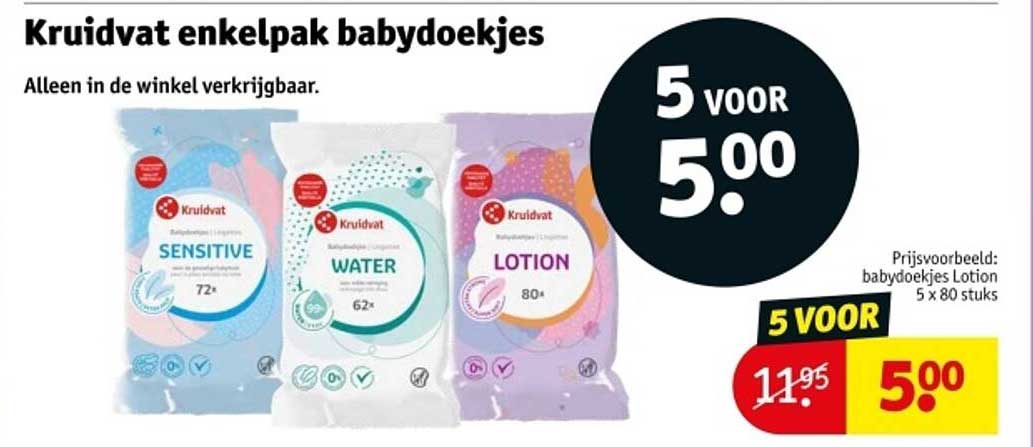 Kruidvat enkelpak babydoekjes