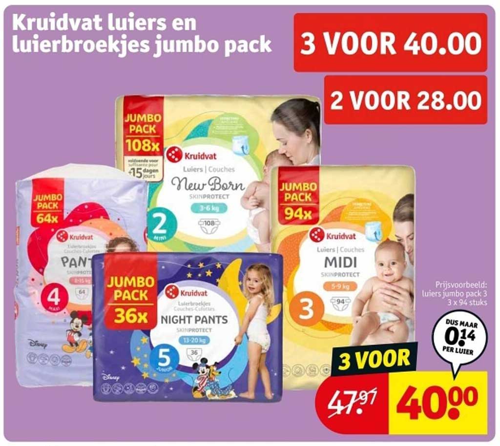 Kruidvat luiers en luierbroekjes jumbo pack