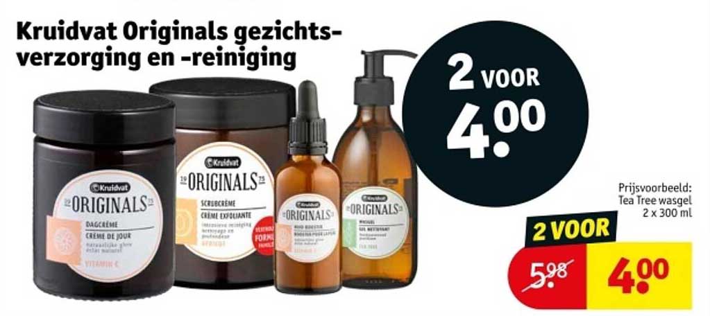 Kruidvat Originals gezichtsverzorging en -reiniging