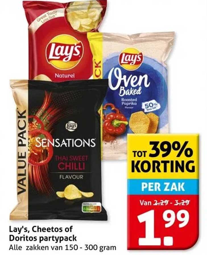 Lay's, Cheetos of Doritos partypack