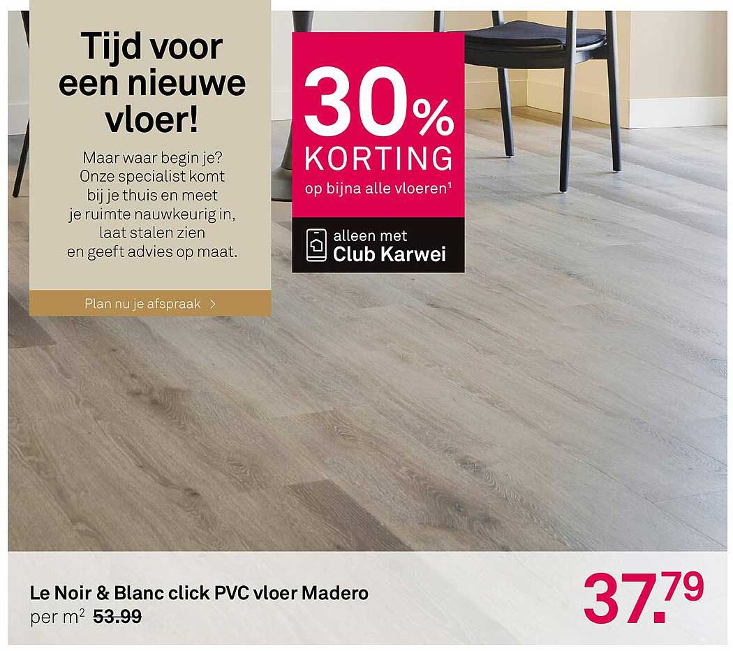 Le Noir & Blanc click PVC vloer Madero