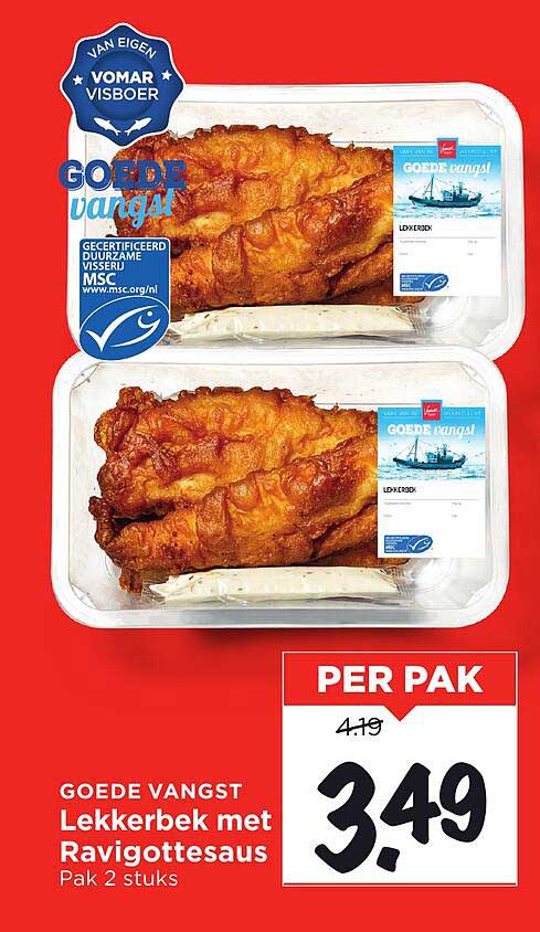 Lekkerbek met Ravigottesaus