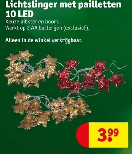 Lichtslinger met pailletten 10 LED