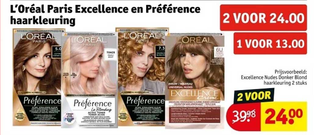 L’Oréal Paris Excellence en Préférence haarkleuring