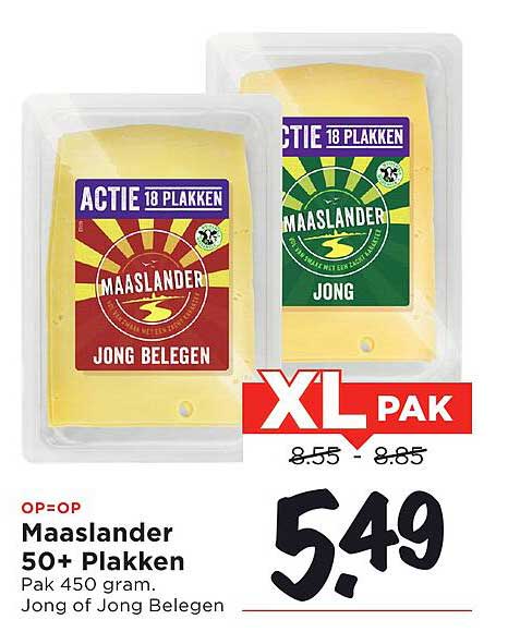 Maaslander 50+ Plakken XL Pak 450 gram