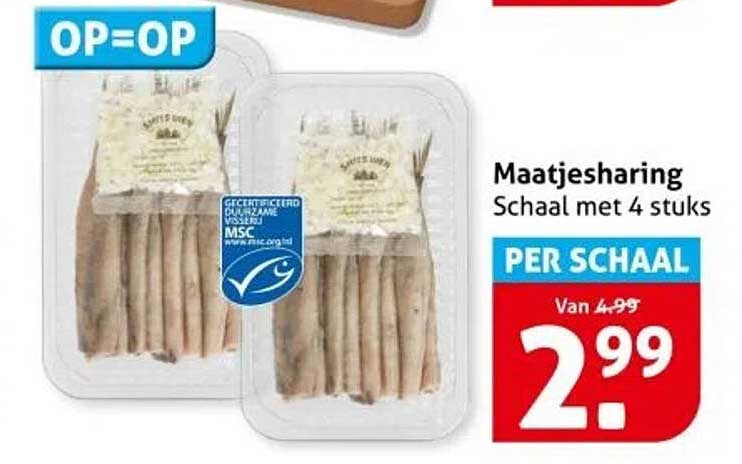 Maatjesharing Schaal met 4 stuks