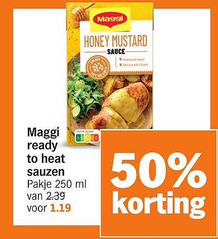 Maggi ready to heat sauzen Pakje 250 ml van 2.39 voor 1.19