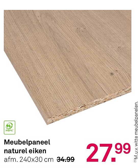 Meubelpaneel naturel eiken