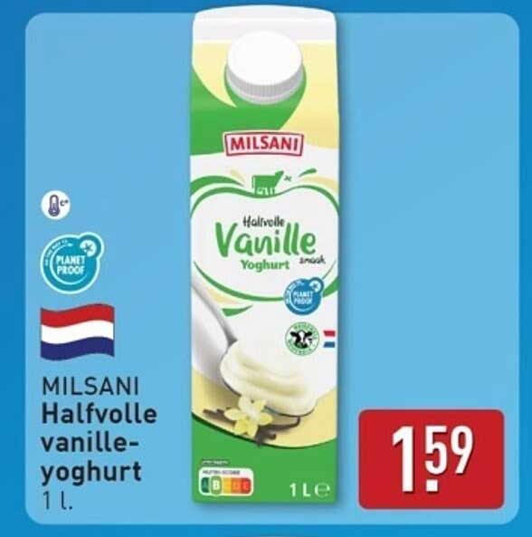 MILSANi Halfvolle vanille-yoghurt 1 l