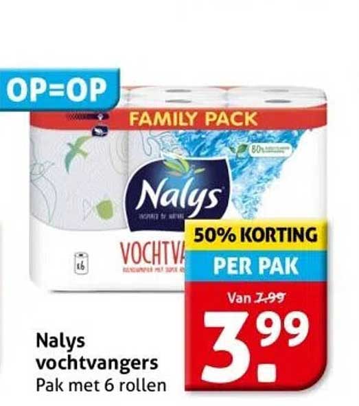 Nalys vochtvangers Pak met 6 rollen