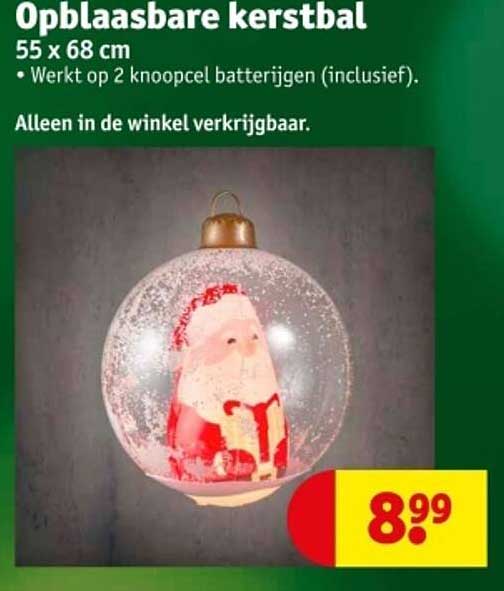 Opblaasbare kerstbal 55 x 68 cm
