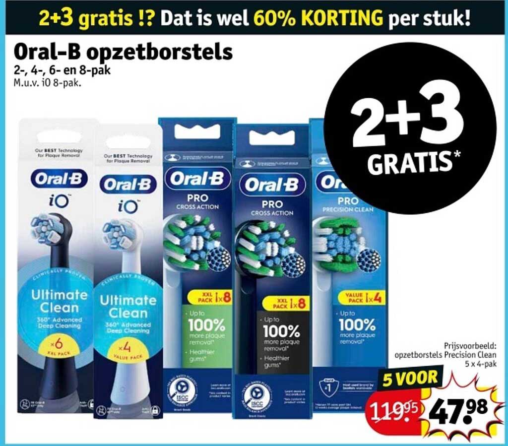 Oral-B opzetborstels 2-, 4-, 6- en 8-pak