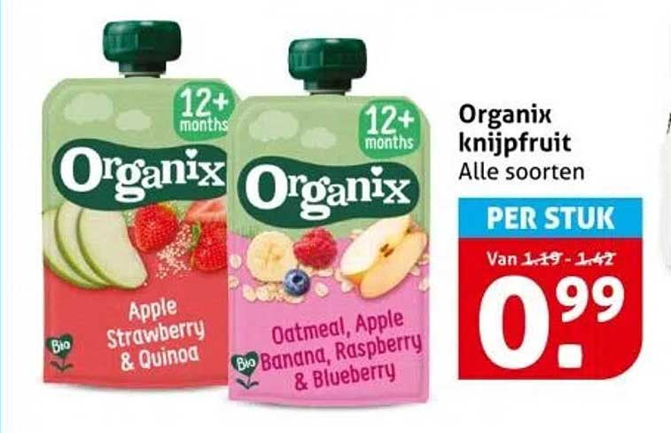 Organix knijpfruit Alle soorten