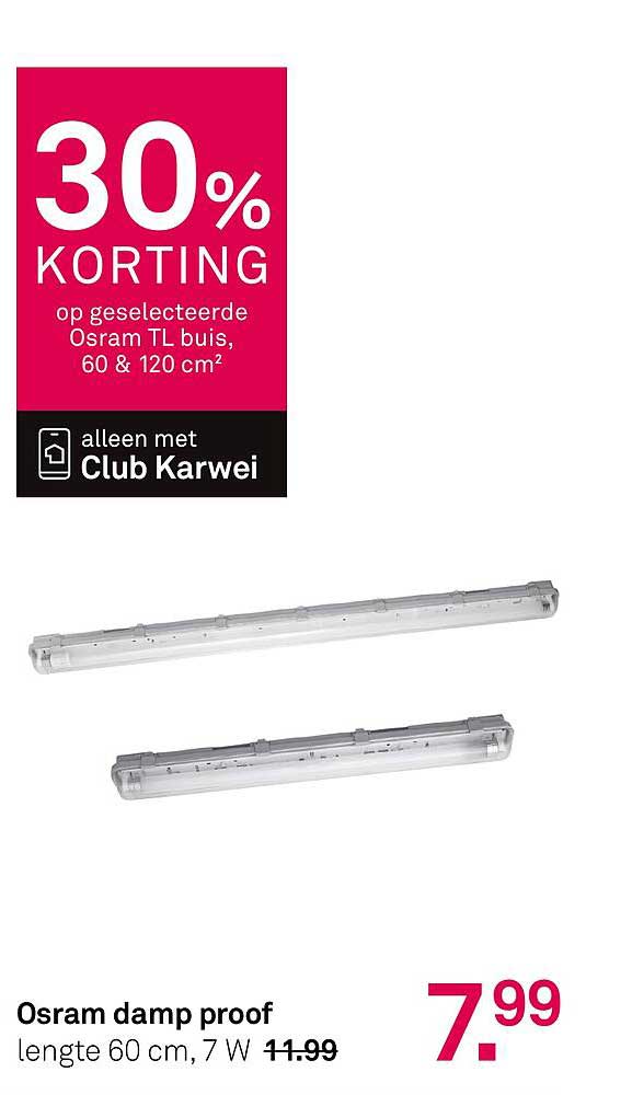 Osram damp proof lengte 60 cm, 7 W