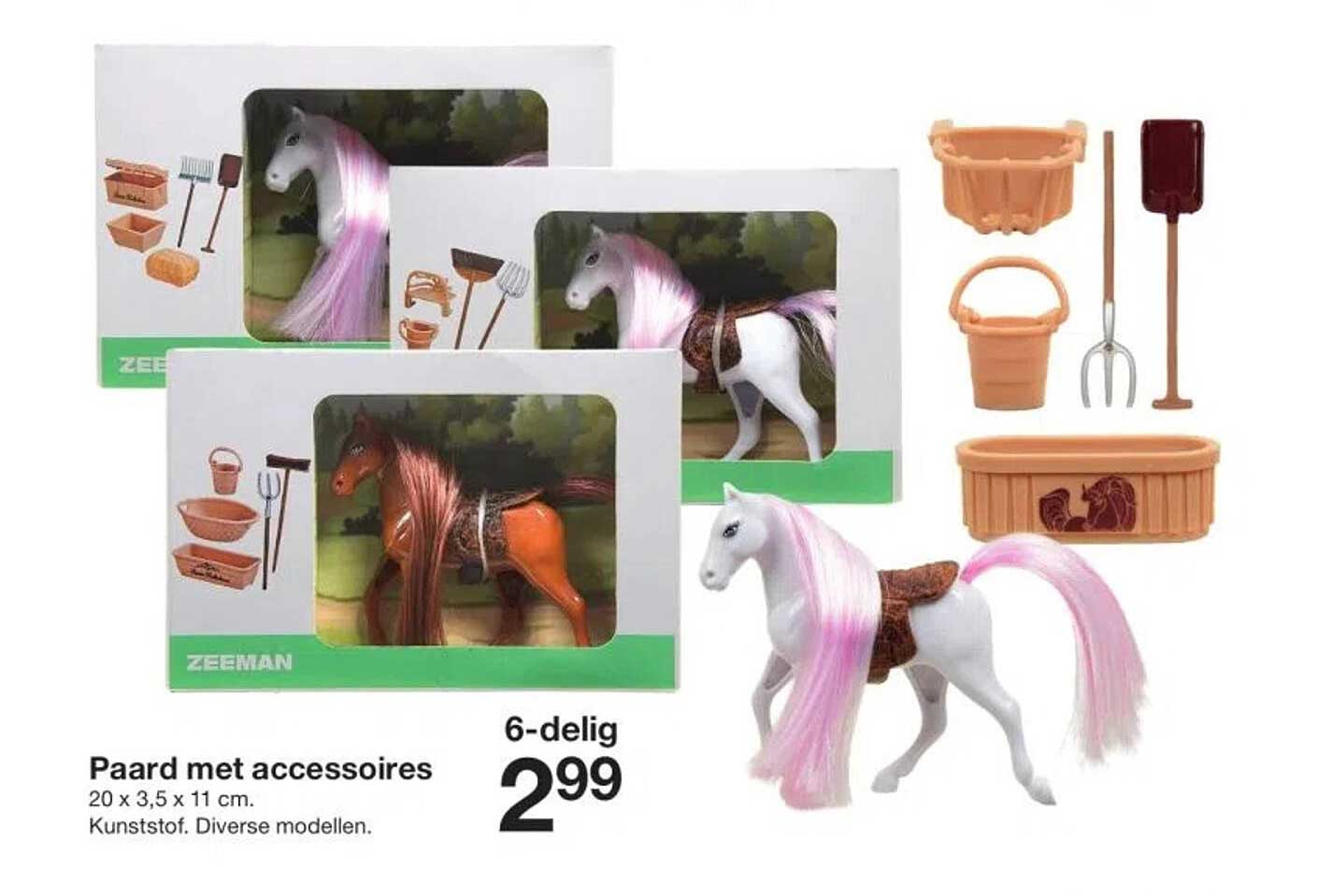 Paard met accessoires