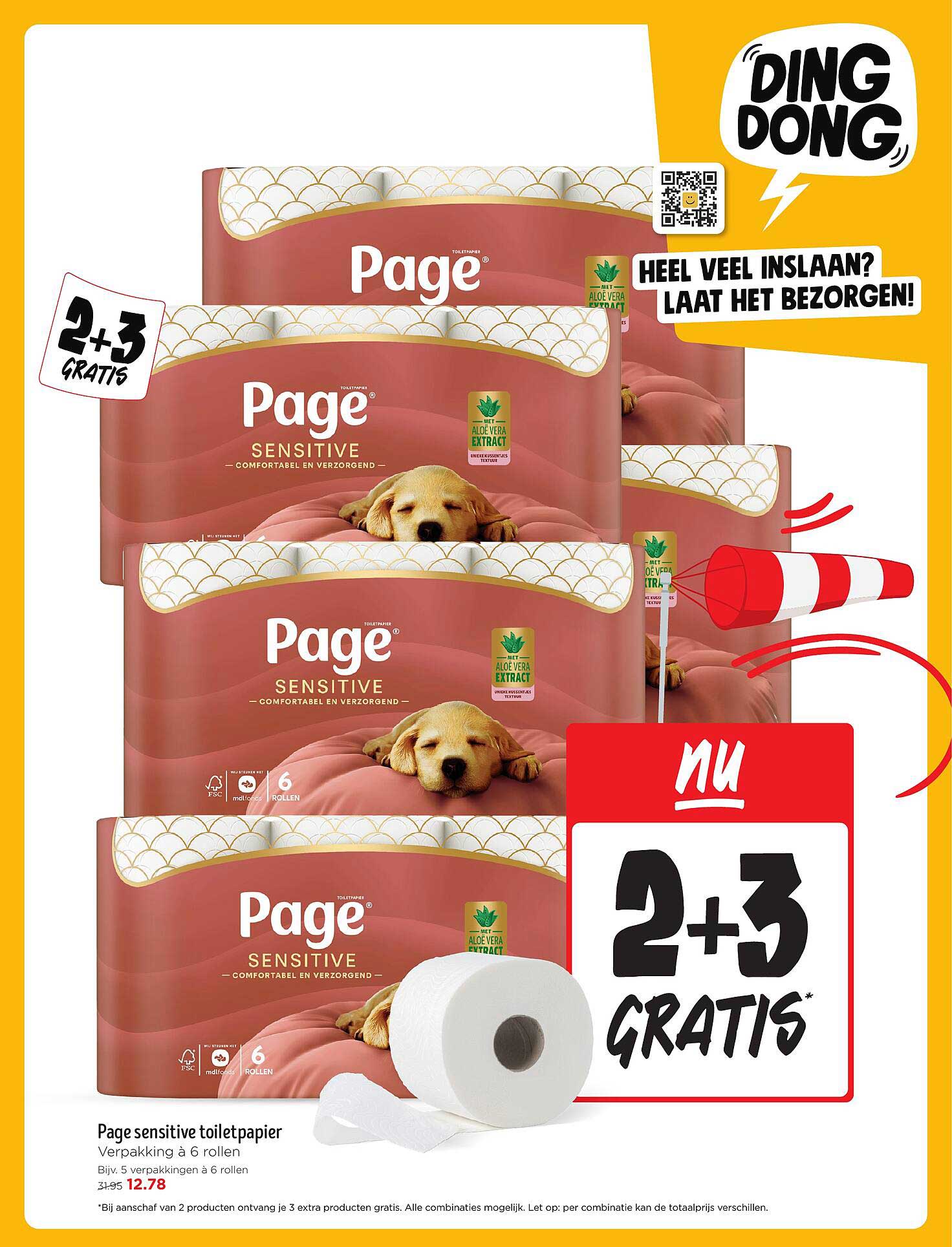 Page sensitive toiletpapier