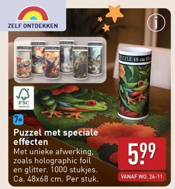 Puzzel met speciale effecten