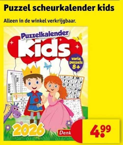 Puzzel scheurkalender kids