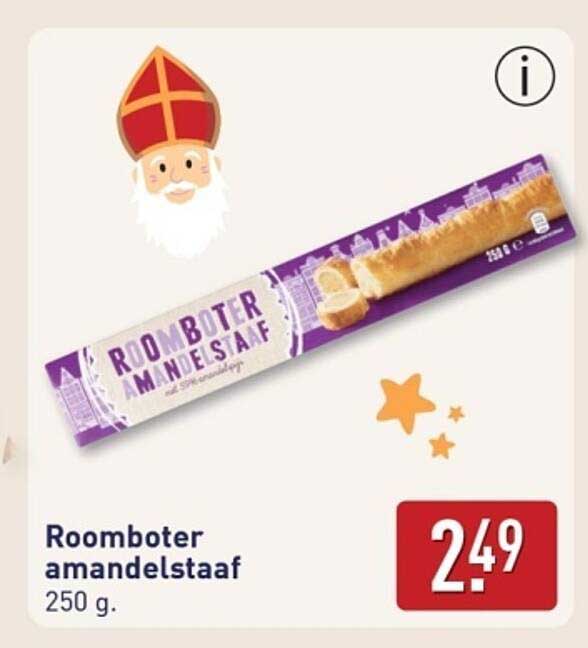 Roomboter amandelstaaf