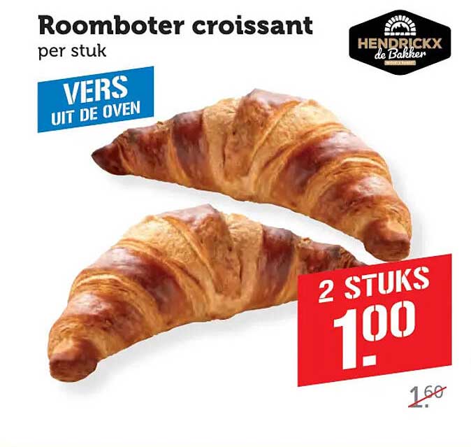 Roomboter croissant per stuk