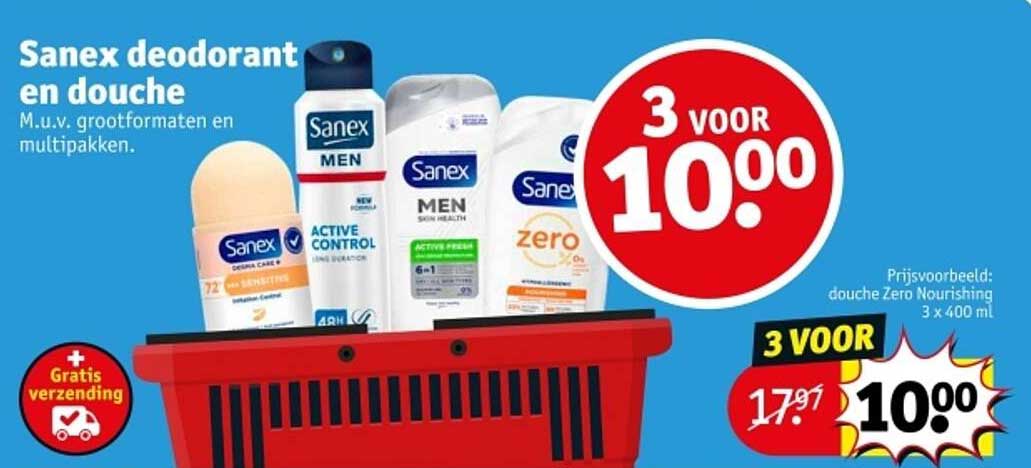Sanex deodorant en douche
