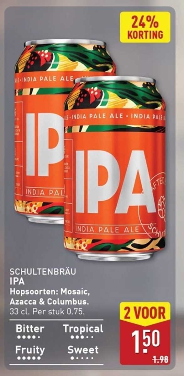 Schultenbräu IPA - 2 voor € 1,50