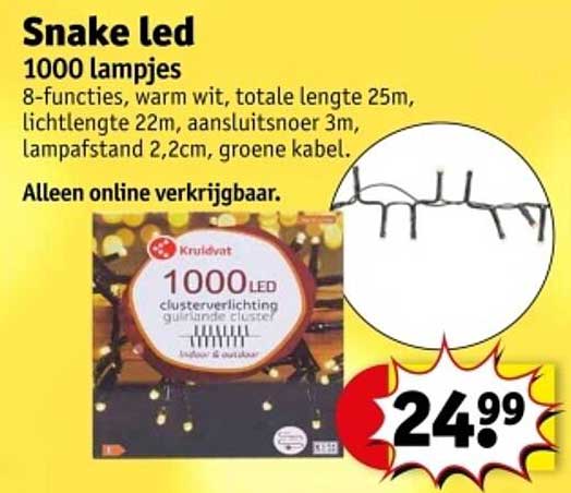 Snake led 1000 lampjes