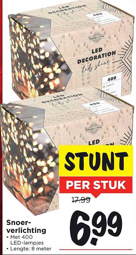 Snoerverlichting met 400 LED-lampjes