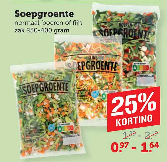 Soepgroente normaal, boeren of fijn zak 250-400 gram