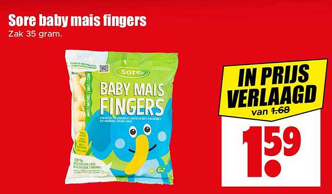 Sore baby mais fingers