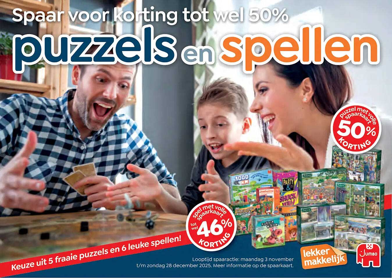 Spaar voor korting tot wel 50% op puzzels en spellen!