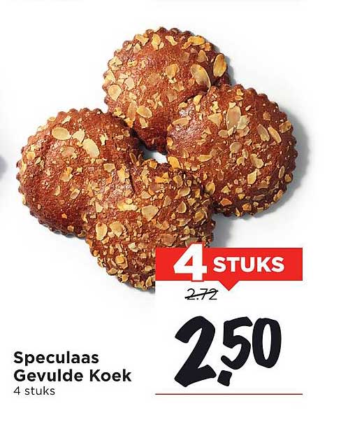 Speculaas Gevulde Koek 4 stuks