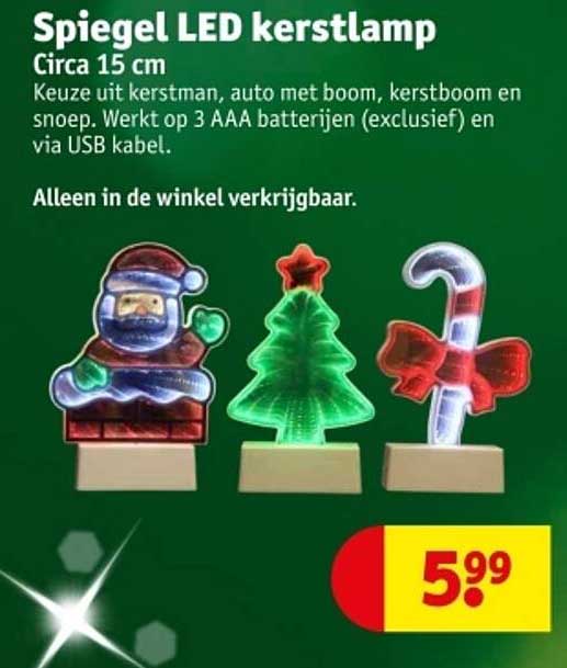 Spiegel LED kerstlamp