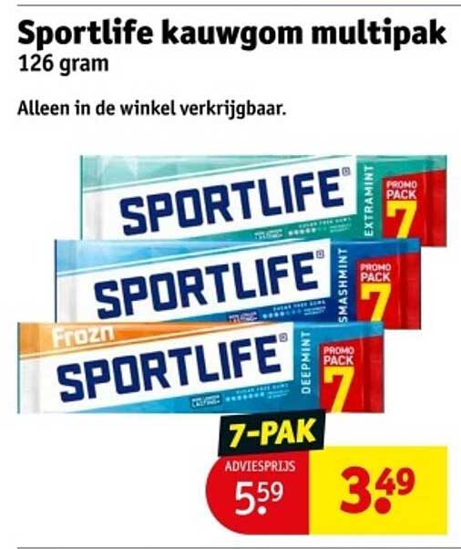 Sportlife kauwgom multipak