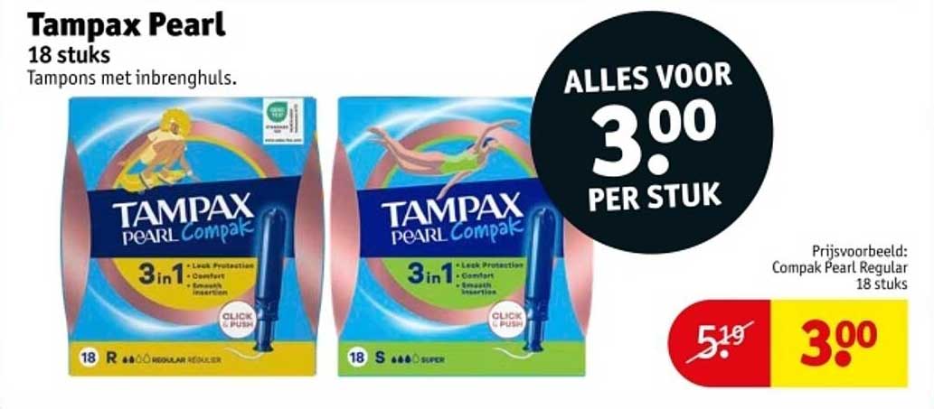 Tampax Pearl 18 stuks