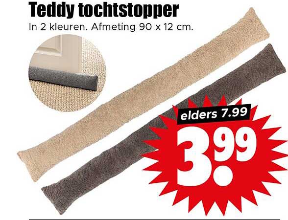 Teddy tochtstopper