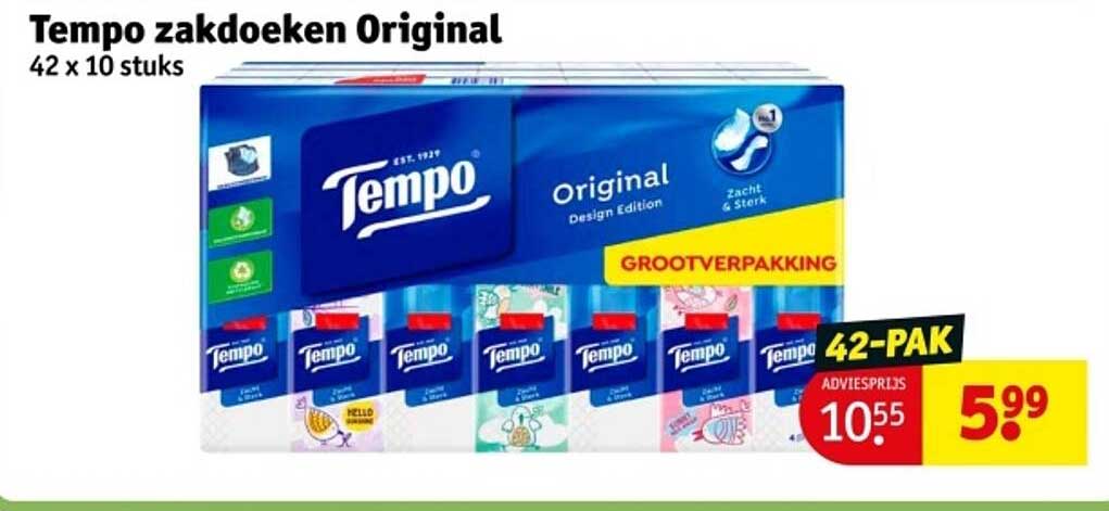 Tempo zakdoeken Original 42 x 10 stuks