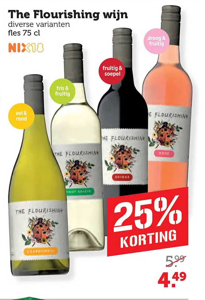 The Flourishing wijn diverse varianten fles 75 cl