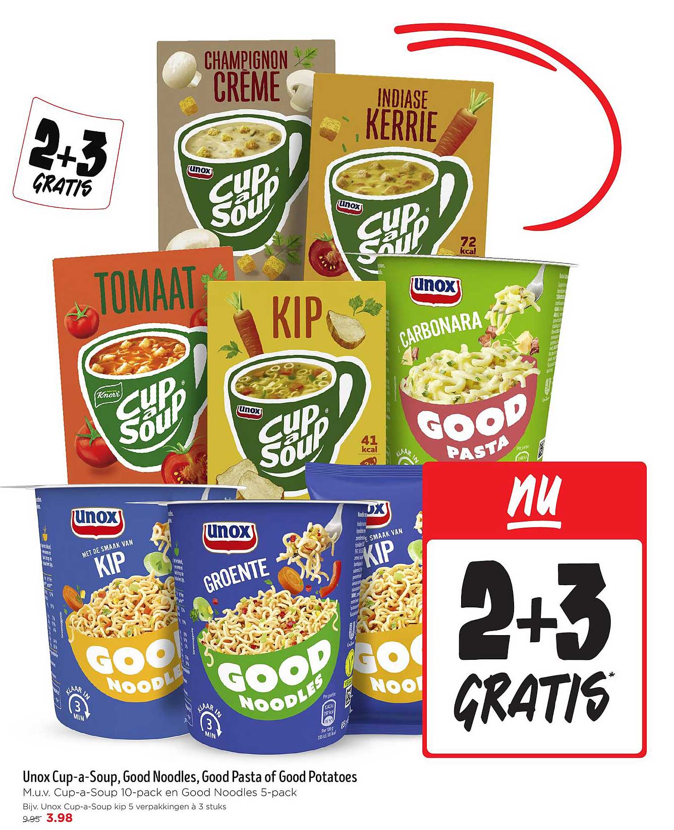 Unox Cup-a-Soup, Good Noodles, Good Pasta of Good Potatoes