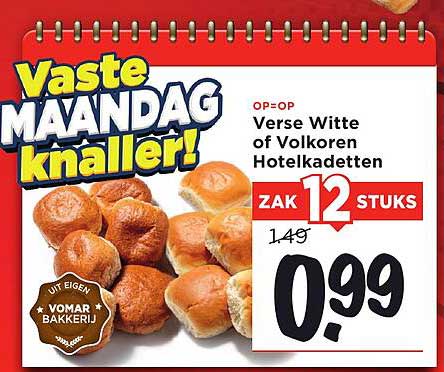 Verse Witte of Volkoren Hotelkadetten