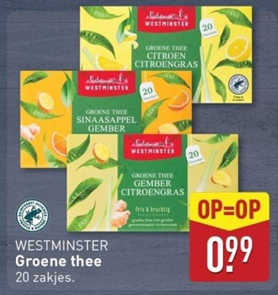 WESTMINSTER Groene thee 20 zakjes.